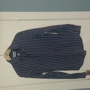 5/$15 Blue plaid Perry Ellis Portfolio Button-Down Dress Shirt